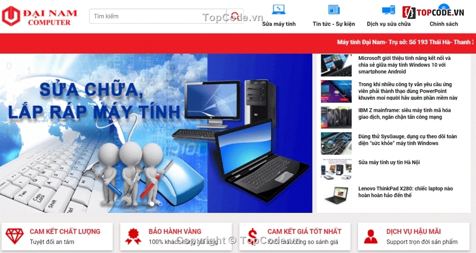 website sửa máy tính,Code web máy tính,Code web sửa laptop,Code website dịch vụ